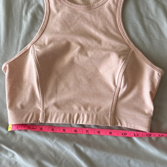 Outdoor Voices Blush Pink High-neck Longlibe Sports Bra - Picture 3 of 4